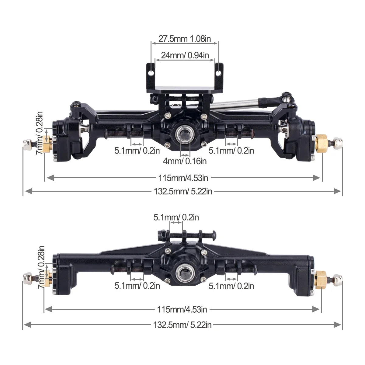 Aluminum CNC Portal Axles +10m - Rc Hobby Racing recension och pris