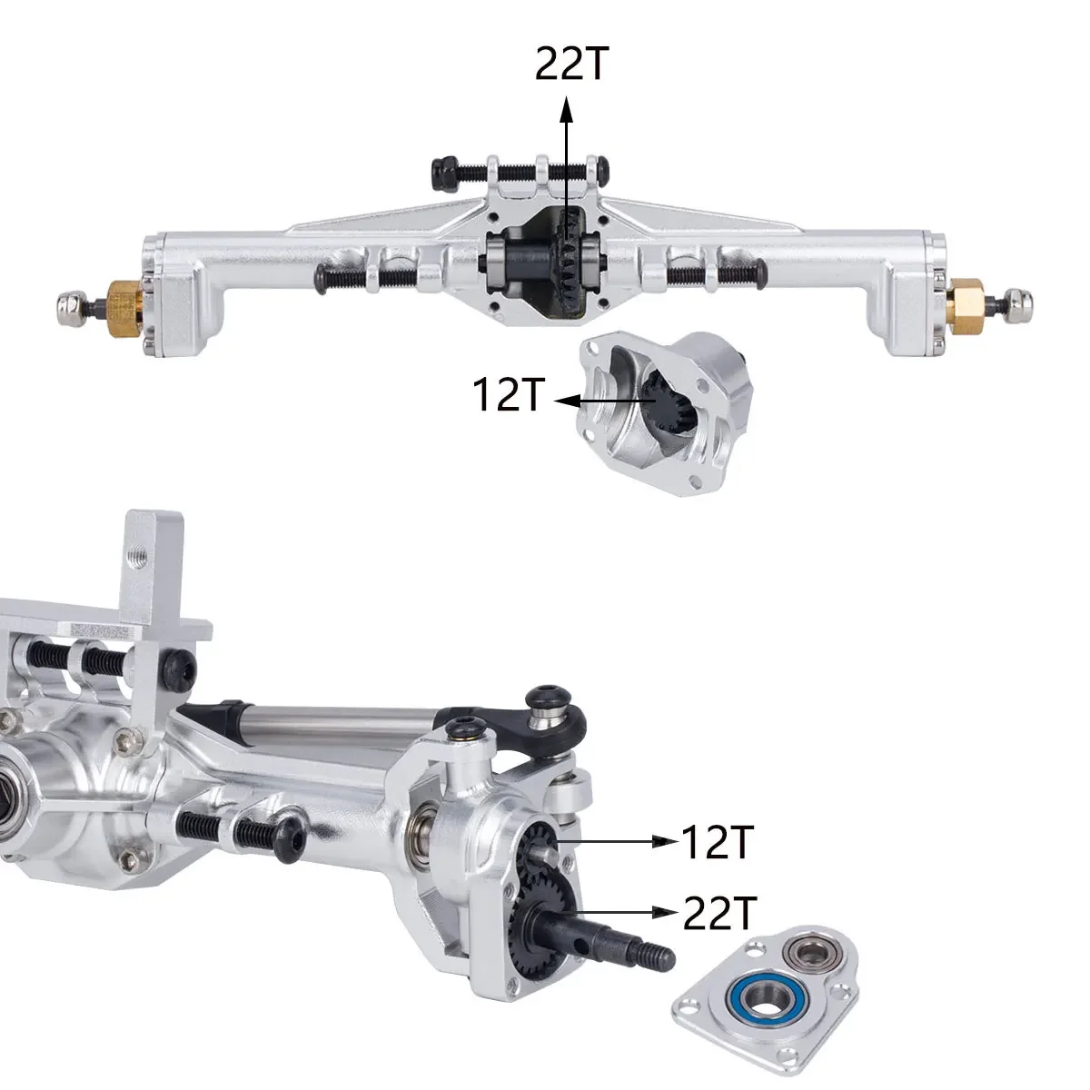 Aluminum CNC Portal Axles +10m - Rc Hobby Racing recension och pris