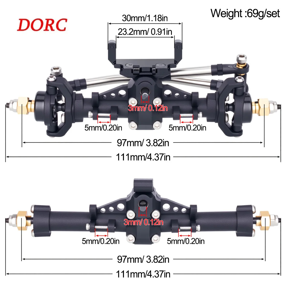 1Set Plastic Axles w/ Servo Mo - Rc Hobby Racing recension och pris