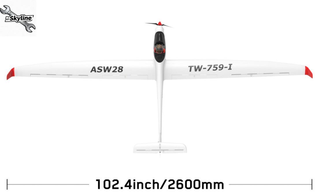 RC ASW28 ASW-28  2540mm Wing S - Rc Glider Foam Wing recension och pris
