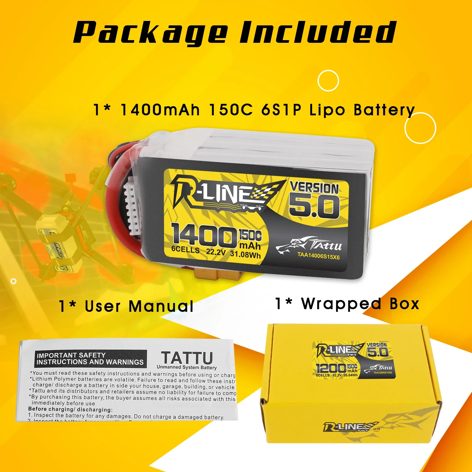 Tattu R-Line 1200mAh 1400mAh 6 - Rc Hobbyking recension och pris
