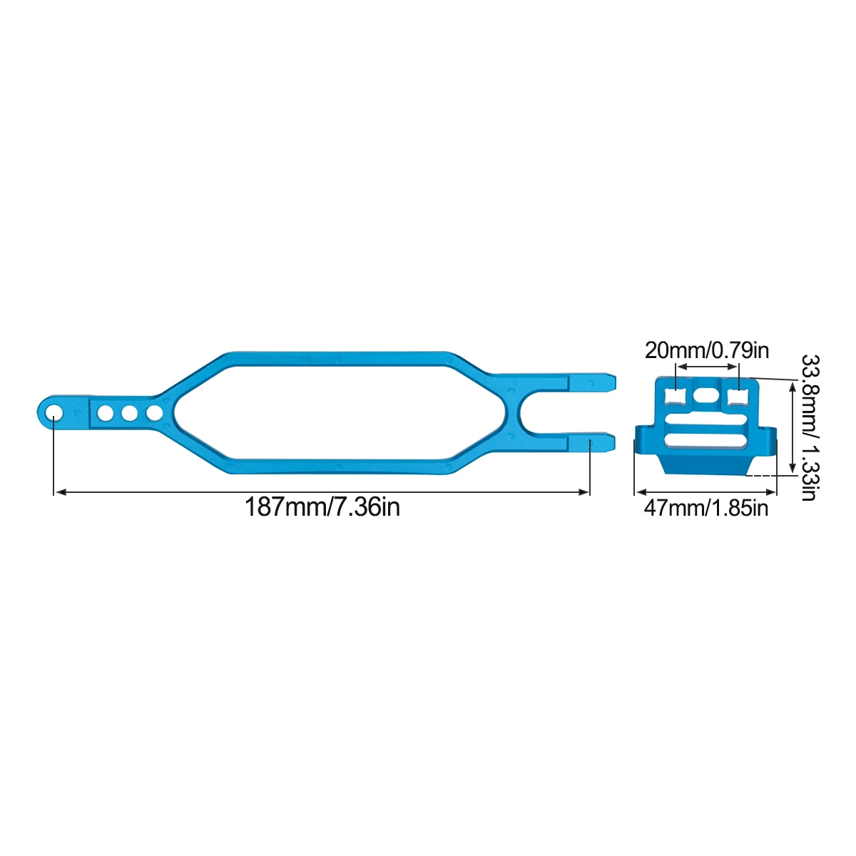 CNC Aluminum Hold Down Battery - Rc Hobby Racing recension och pris
