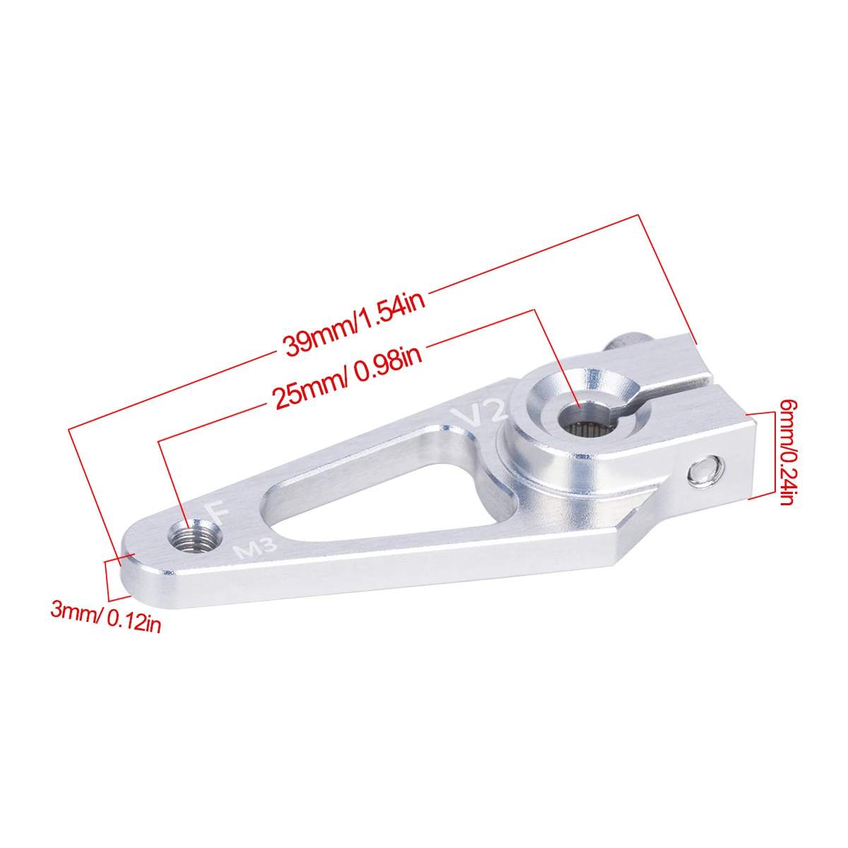 39mm M3 7075 Aluminum 25T Serv - Rc Hobby Racing recension och pris