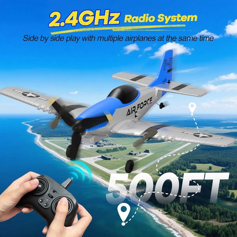 Z63 Rc Fixed Wing Glider P51 M - Rc Glider Foam Wing recension och pris