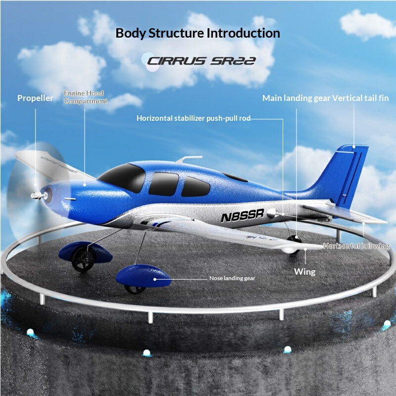 QIDI580 Cirrus SR22 Remote Con - Rc Glider Foam Wing recension och pris